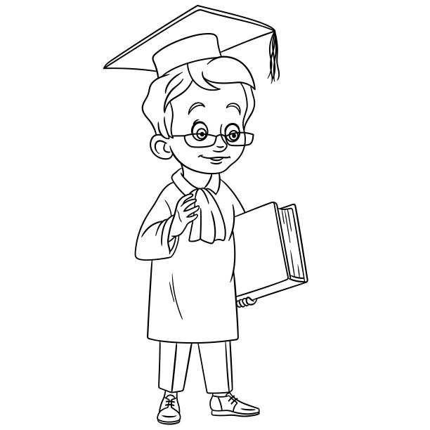 卡通男孩毕业图片下载