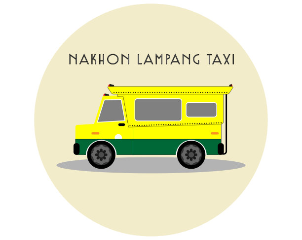 黄色混合绿色皮卡出租车图片下载