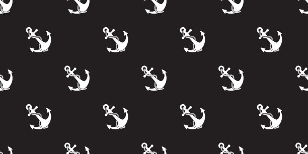 锚舵矢量海洋航海海洋船孤立的壁纸背景黑色图片下载