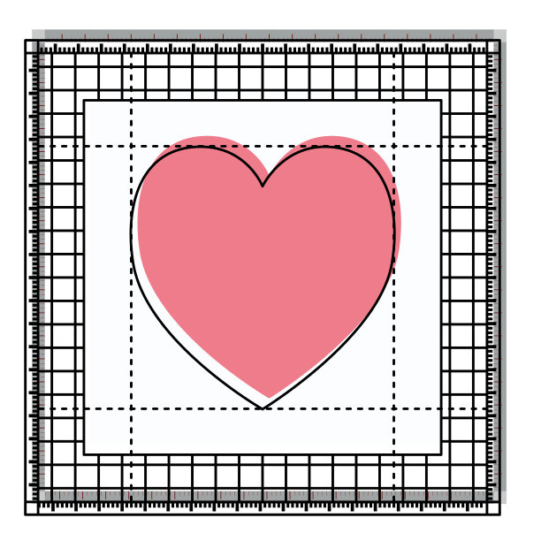 心在屏幕工作空间平面设计在水彩剪影图片下载