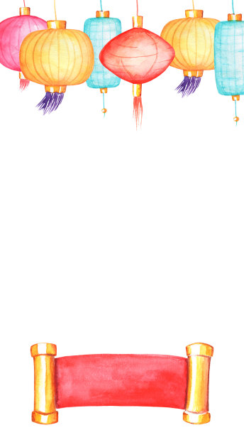 灯笼插画素材ID：313283874