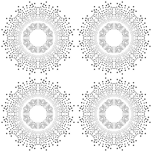 抽象对称圆的无缝图案。图片下载