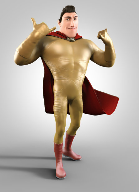 一个英雄的3d卡通人物图片下载