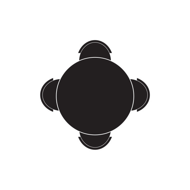 圆桌和椅子图标图片下载