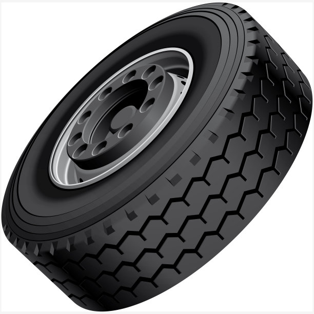 孤立的建筑卡车前轮图片下载