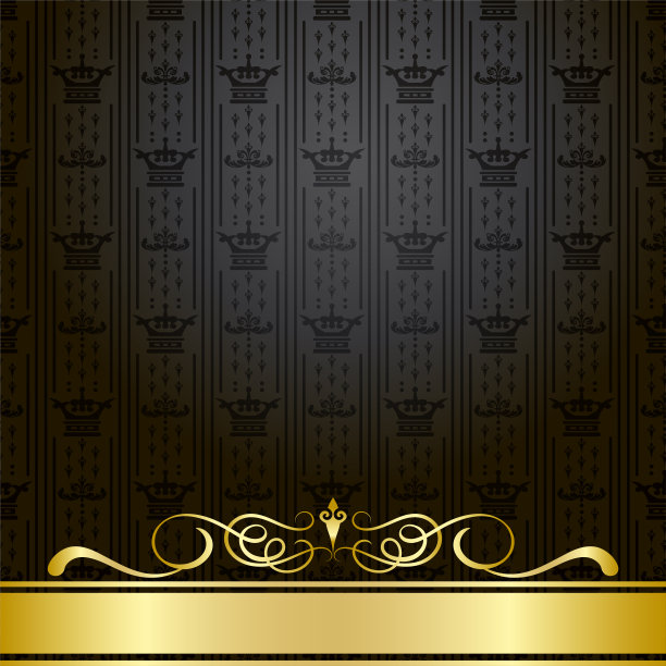 黑色背景与金色装饰图片下载