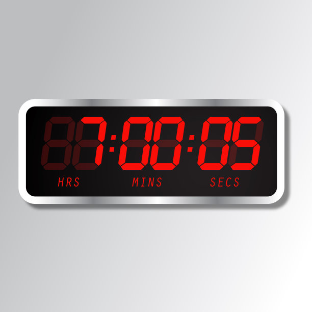 矢量电子闹钟图标。数字闹钟。图片下载