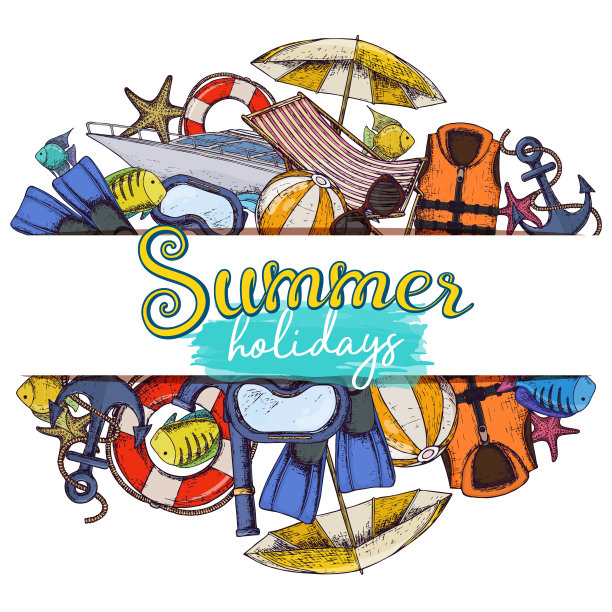 海滩暑假图片下载