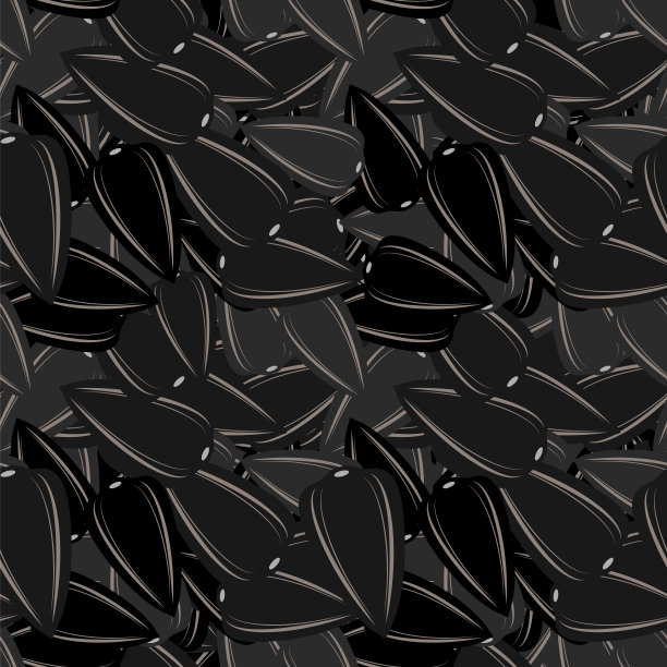 向日葵成熟黑籽无缝图案图片下载