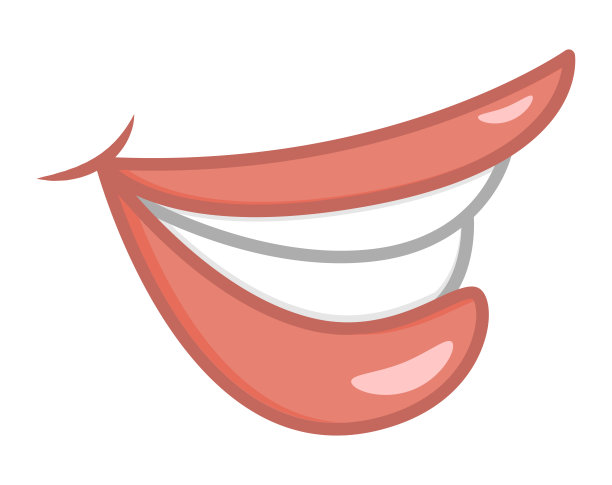 女人微笑卡通插图孤立在白色的背景图片下载