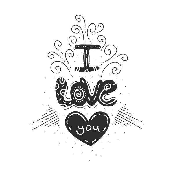 情人节短语。用于设计贺卡、假日邀请函、海报、贴纸、徽章的浪漫语录图片下载