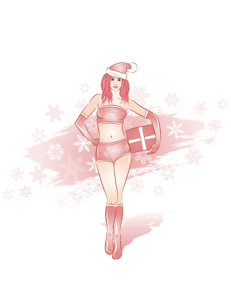 圣诞节的女孩图片下载