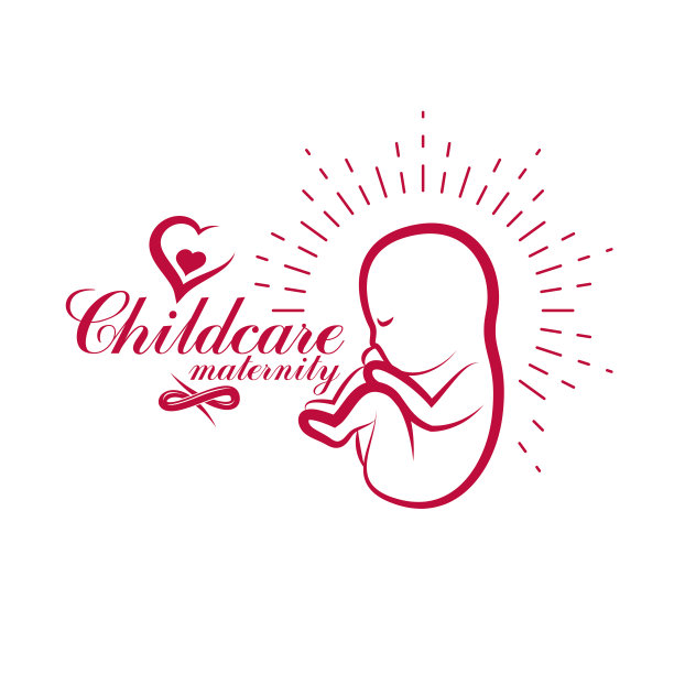 向量胚胎插图。新生活开始画画。妇产医院广告传单图片下载