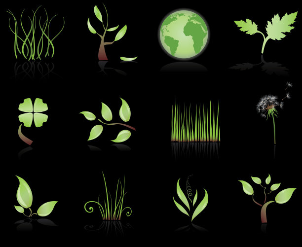 自然概念图标设置为黑色图片下载