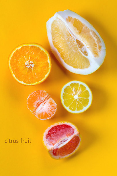 柑橘类水果鲜橙黄，明亮光亮背景图片下载