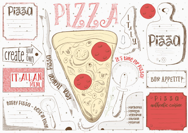 垫布的披萨店图片下载