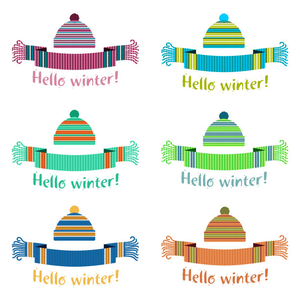 编织冬季围巾和帽子图片下载