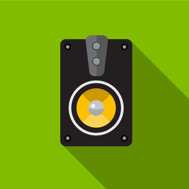 扬声器平面图标插图图片下载