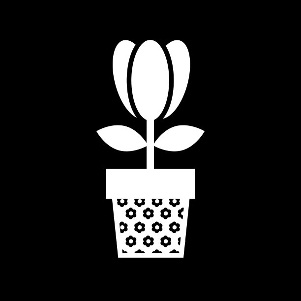 郁金香图标。郁金香的剪影。矢量图标。坚实的设计。每股收益10图片下载