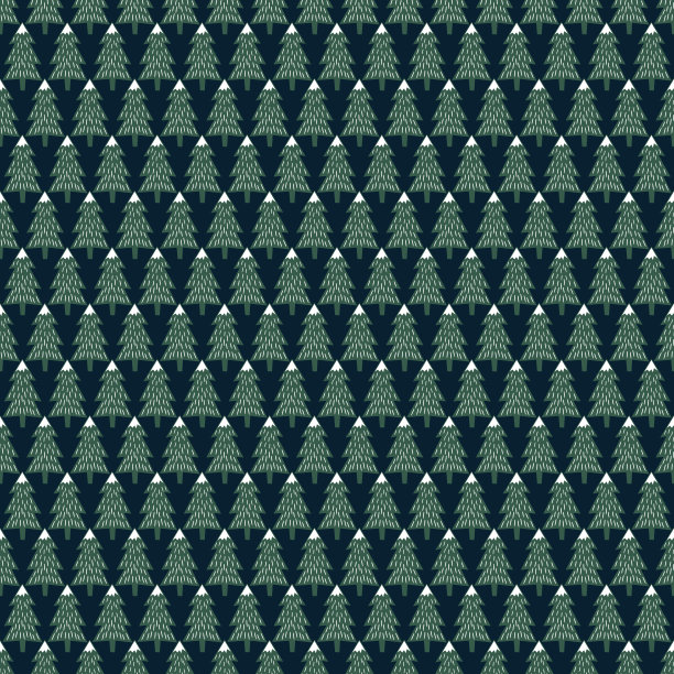 圣诞树简单的无缝模式。图片下载