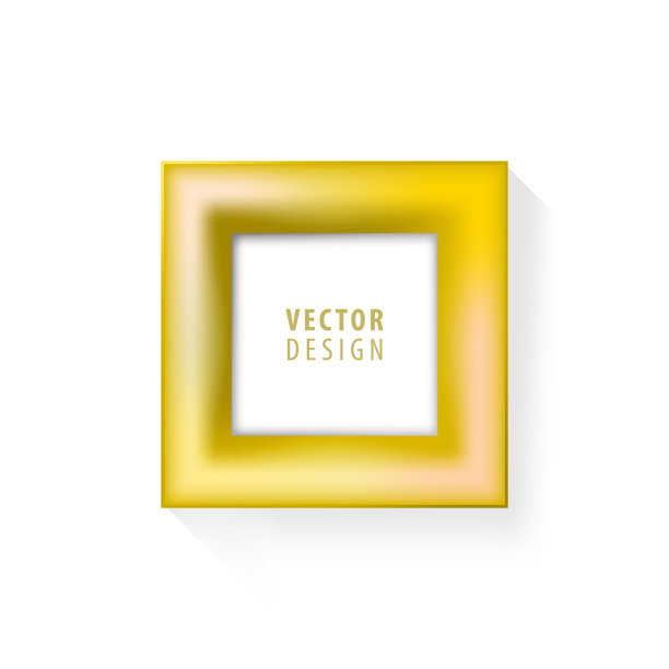 现实最小隔离黄色框架上的白色背景演示。向量元素图片下载