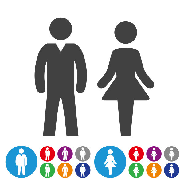 男人和女人图标-图形图标系列图片下载