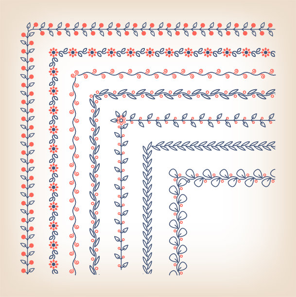 带有角元素的边框图片下载