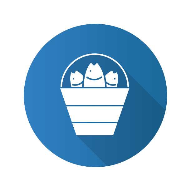 带有鱼图标的桶图片下载