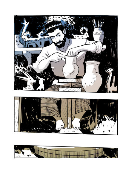 波特,陶工旋盘素材图片