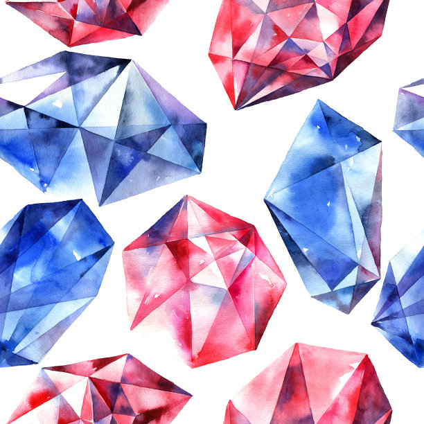 水彩作画钻石图片下载