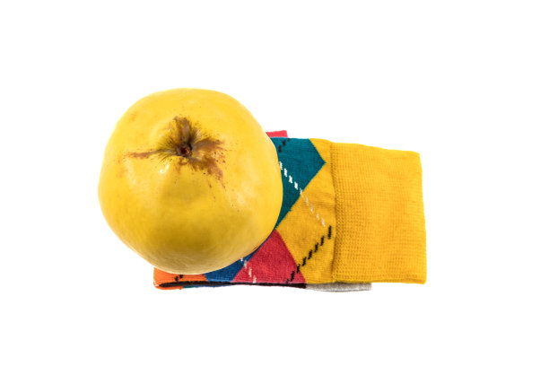 榅桲(黄色)和袜子概念图片下载