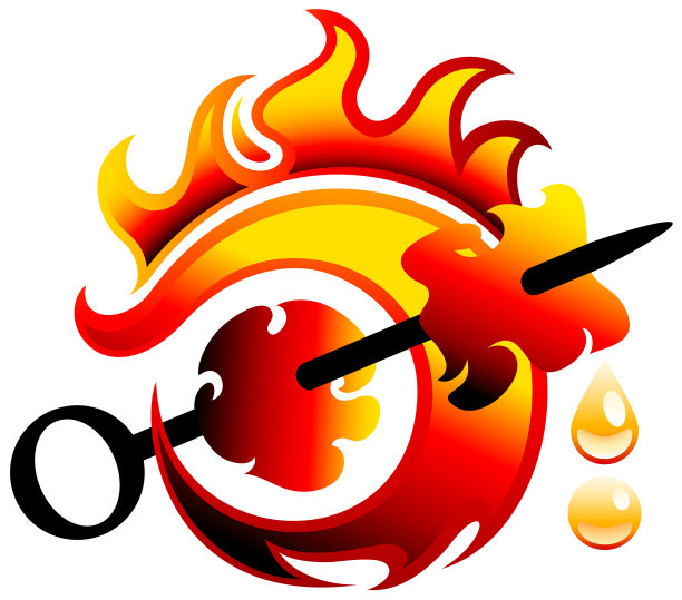 火焰熟食烧烤图标图片下载