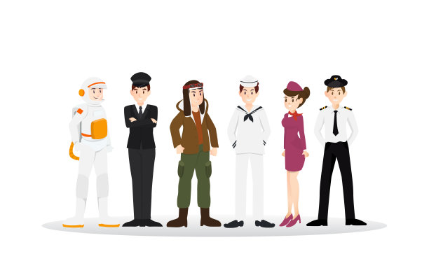 不同职业的专业人士性格的集合图片下载