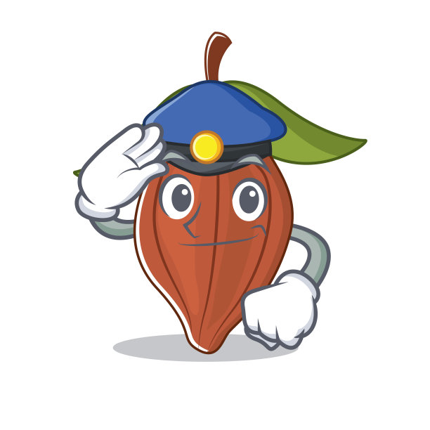 警察可可豆人物卡通图片下载