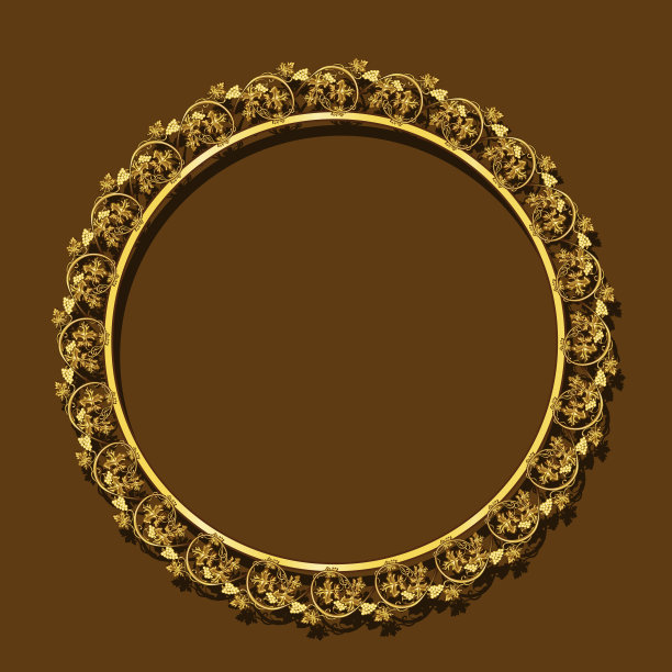 框架金色与阴影图片下载