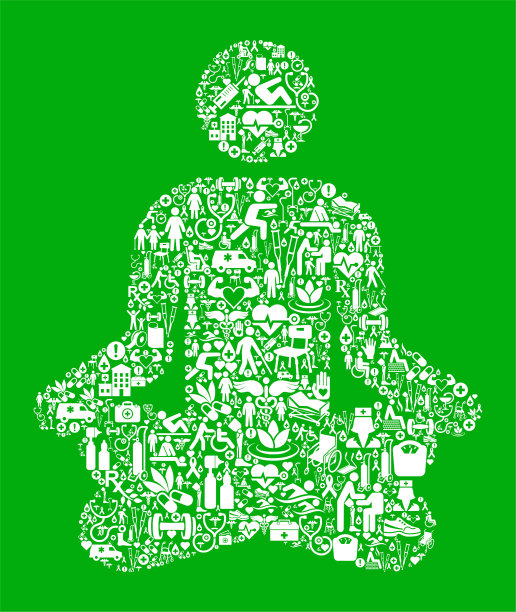 冥想绿色医疗康复理疗图片下载