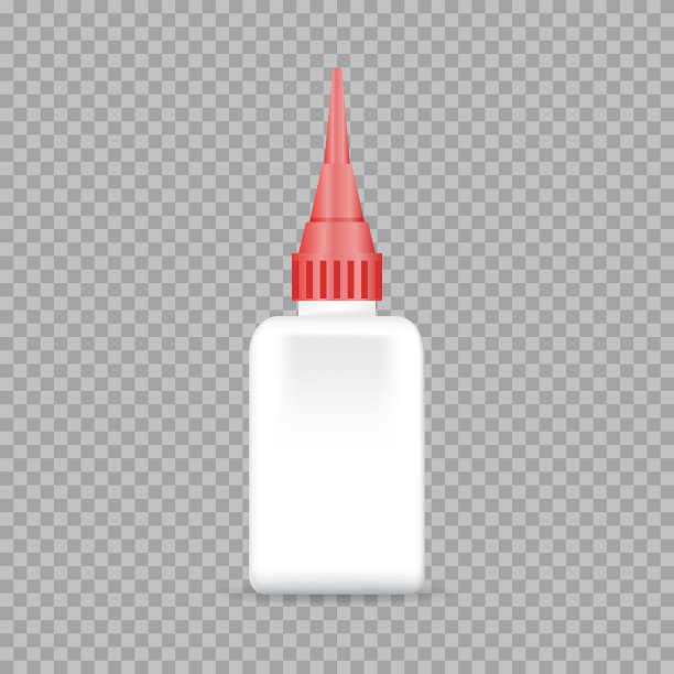 真实的白色管胶隔离在透明的背景。矢量插图。图片下载