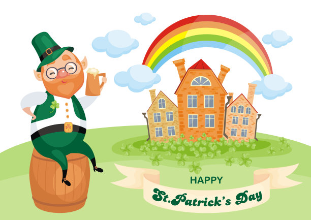圣帕特里克节插画图片下载