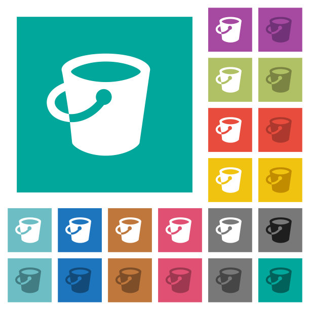 桶方平多色图标图片下载