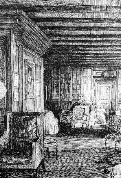 Brahan Castle图书馆一角素材图片