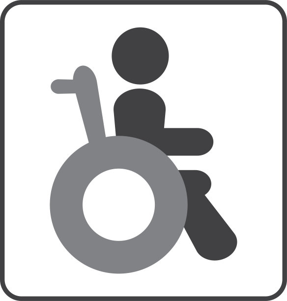 轮椅或残疾人图标图片下载