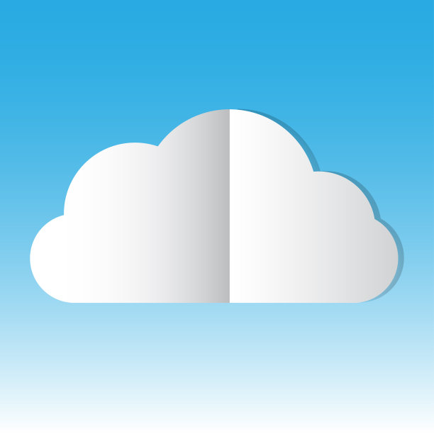 矢量纸风格云图片下载