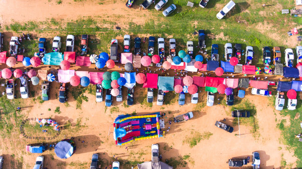 泰国市场鸟瞰图。图片下载