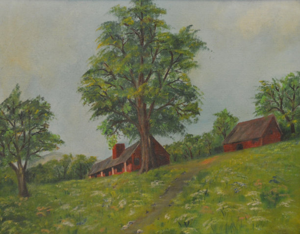 山上的房子素材图片