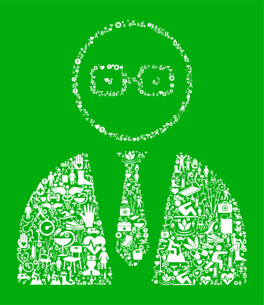 商人面临绿色医疗康复理疗图片下载