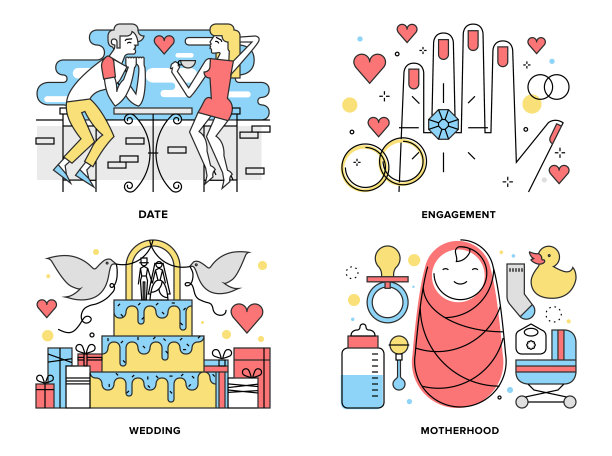 开始家庭平面线插图图片下载