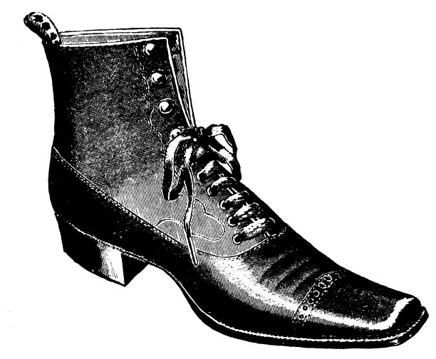 古董插图:鞋图片下载