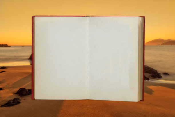 一本打开的教科书，用来写背景图片下载