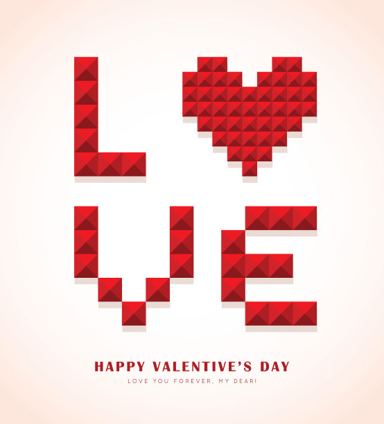 3d像素情人节icon_LOVE图片下载