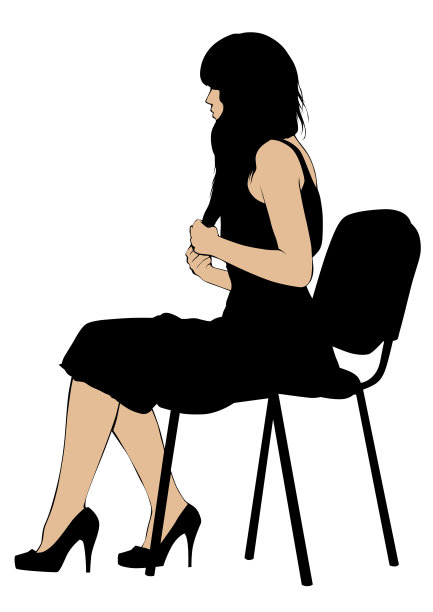 女孩在椅子上图片下载